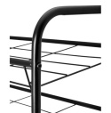 Półka regał buty STEEL BLACK obuwie 3 półki metal 73cm