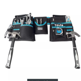 Organizer majsterkowicza 13 kieszeni 25x27 cm pasek 126 cm