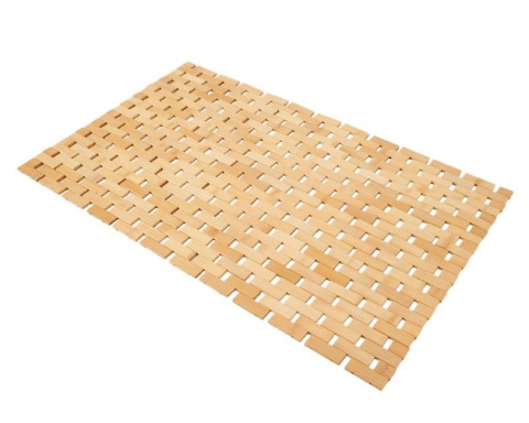 Mata łazienka Woody drewno bambus 77 cm 50cm