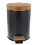 Kosz bambus 3 litry czarny mat BAMBOO pedał STELL 