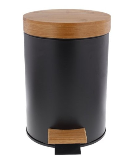Kosz bambus 3 litry czarny mat BAMBOO pedał STELL 