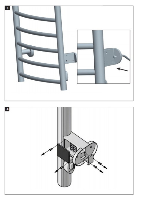 Grzejnik elektryczny łazienkowy IP44 70W BLACK czarny modny