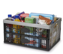 Kosz składany szary 33 l lekki wygodny BOX do auta gardero