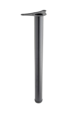 Noga meblowa 74x71x6x6cm czarna metal regulacja 3cm