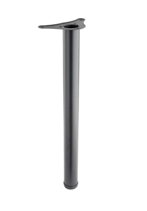 Noga meblowa 74x71x6x6cm czarna metal regulacja 3cm