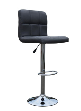 Krzesło barowe ARA czarny hoker eko skóra hoker oparcie