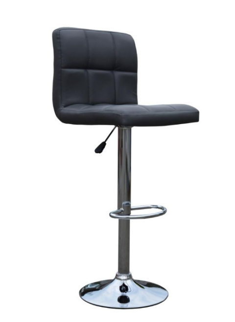 Krzesło barowe ARA czarny hoker eko skóra hoker oparcie