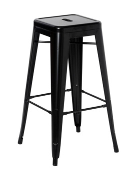 Krzesło barowe Black meat stal 120kg czarny mocny nowoczesny