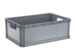 Pojemnik plastikowy 45L skrzynka uchwyty GREY trwała