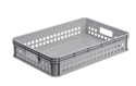 Pojemnik plastikowy 22L skrzynka uchwyty GREY ażur