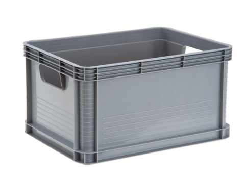 Pojemnik plastikowy 20L skrzynka uchwyty GREY trwała