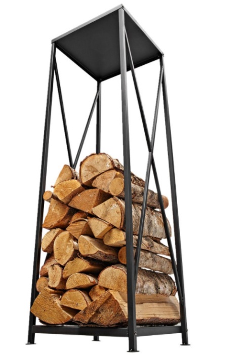 Metalowy regał drewno kominkowe skręcany 111cm wysoki