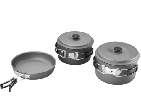 Naczynia biwakowe zestaw 5 elem naczyń biwak aluminium