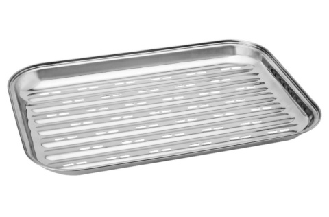 Tacka stalowa na szaszłyki grill pieczenie 34cm 24cm