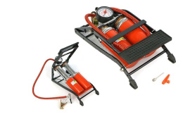 Pompka smochodowa nożna dwa tłoki szybka i mocna