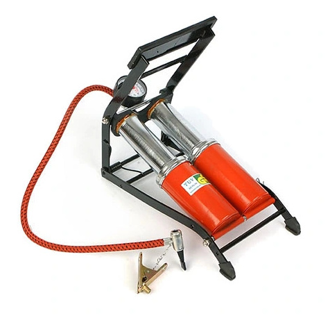 Pompka smochodowa nożna dwa tłoki szybka i mocna