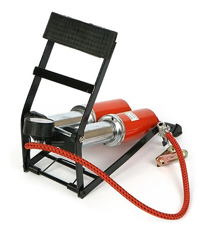 Pompka smochodowa nożna dwa tłoki szybka i mocna