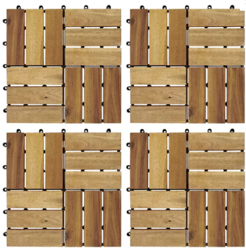 Płytka tarasowa podłogowa 30x30cm 4szt akacja na balkon