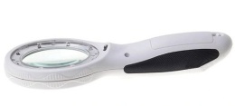 Lupa czytania szkło powiększające 4x ręczna 8 diod LED