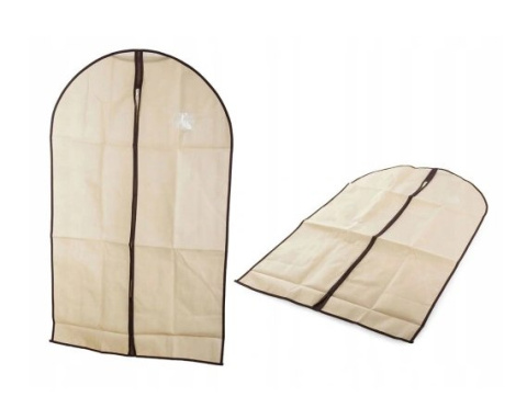 Pokrowiec ubrania garnitur 60x100cm tkanina beżowy  
