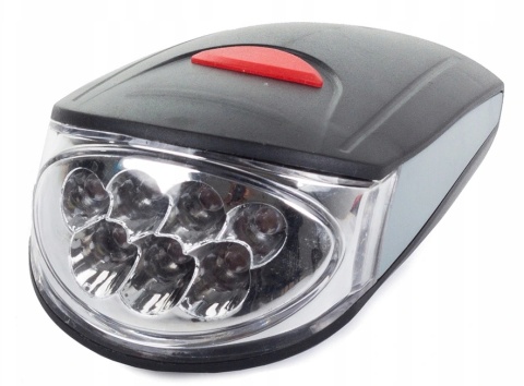 Zestaw lamp rowerowych LED przód tył 3xAA lampki rower 5W