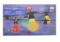 Girlanda LED COLOR 20szt 13,55m 230V żarówki ogrodowe