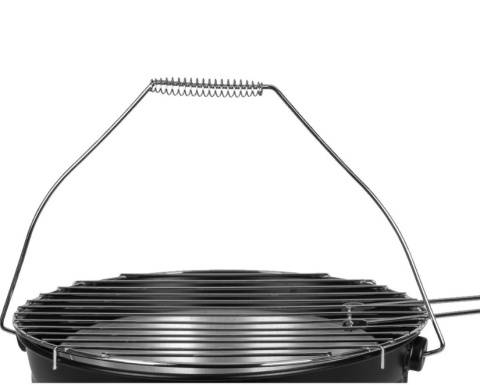 Grill wiaderkowy czarny z rusztem węglowym mobilny