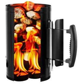 CZARNY STYLOWY KOMIN do bykietów rolzpal łatwo grill