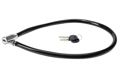 Zapięcie linkowe 65cm rowerów wózków stalowe czarna