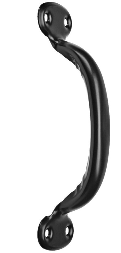 Uchwyt 200mm podłużny czarny z blachy 4 wkręty BLACK