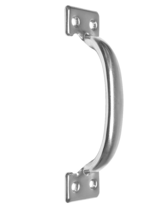 Uchwyt 165mm podłużny stal z blachy 4 wkręty INOX