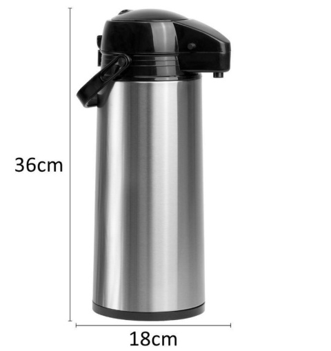 Termos 1,9l pompka turystyczny szklany wkład duży przycisk