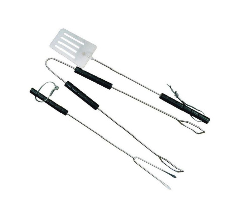 Zestaw 3 ELEMENTY przyborów grillowania podstawowe sztućce