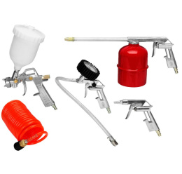 ZESTAW LAKIERNIKA 4 pistolety wąż 5 metrów zestaw pneumatyczny 