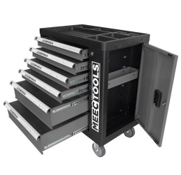 Szafka narzędziowa BQ kółkach zamek 6 szuflad 167 narzedzia