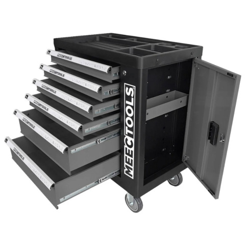 Szafka narzędziowa BQ kółkach zamek 6 szuflad 167 narzedzia