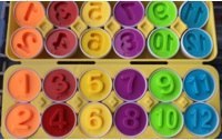 Puzzle edukacyjne w kształcie jajek - 12 elementów dla małych odkrywców