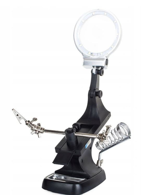 ZESTAW Lupa Led z trzymakiem trzecia ręka precyzja wygoda