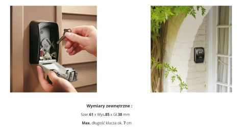 Szafka na klucze na PIN METAL kod domowy schowek klucze