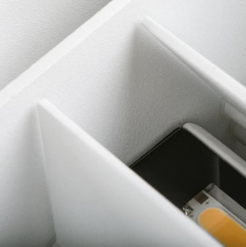 Lampa ogrodowa Rakla kinkiet LED IP44 biała kwadratowa