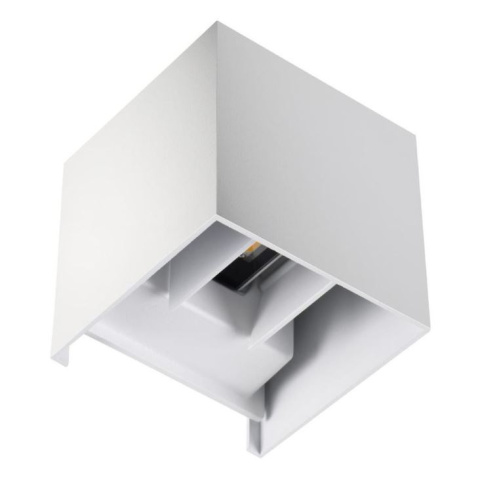 Lampa ogrodowa Rakla kinkiet LED IP44 biała okrągła