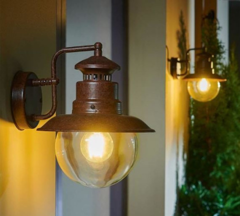 Lampa ścienna kinkiet Marie Mae IP44 retro brązowa