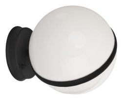 Lampa ścienna kinkiet Sphere IP44 black kula czarna