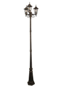 Latarnia IP43 Livorno 250cm ogrodowa patyna trójramienna