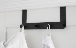 Listwa poczwórna wieszak czarna zawieszka na drzwi