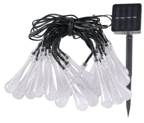 Lampa solarna Sopelki czujnik zmierzchu świeci 6h łańcuch