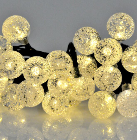 Lampa solarna Balls czujnik zmierzchu świeci 6h łańcuch