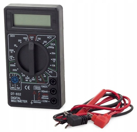 Miernik prądu cyfrowy LCD elektroniki multimetr