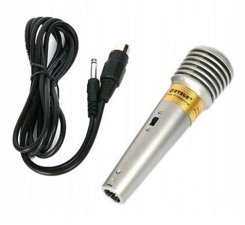 Mikrofon przewodowy karaoke zabawa impreza śpiewanie karaoke