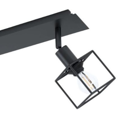 Lampa listwa Elbrus 2 czarny metal sześciany reflektor